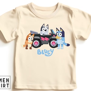 Bluey Family Shirt, Blue Dog Cartoon Tee, Kids Birthday Shirt, Matching Family Outfit, Toddler Cartoon Shirt, Gift for Bluey Fans