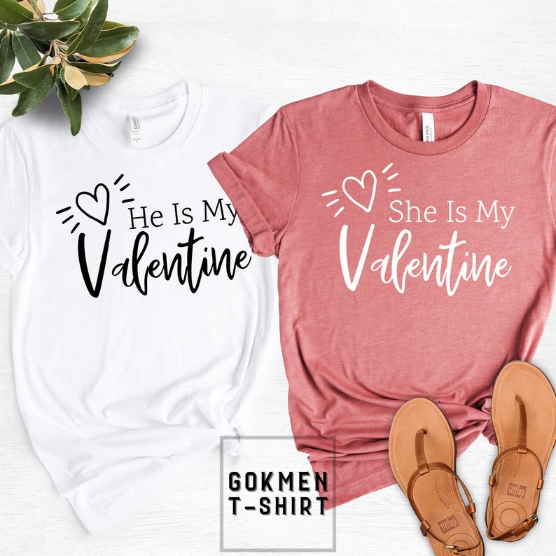 Gift for couple Valentine Shirt For Couple Valentines day gift He Is My Valentine Shirt Funny Valentine Shirt She Is My Valentine