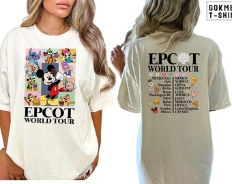 Comfort Colors Disney Epcot World Tour Shirt, Family Matching