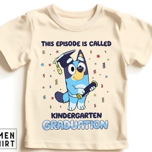 Bluey-Inspired Kindergarten Shirt, Back to School Kids Tee, First Day of School Outfit for Boys & Girls, Cute Preschool Shirt