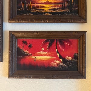 Impresión de terciopelo tropical del monstruo del lago Ness, Nessie: réplica vintage enmarcada de arte nessy