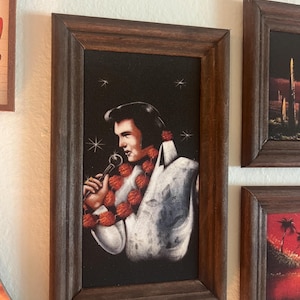 Vintage Velvet Elvis Painting - Etsy