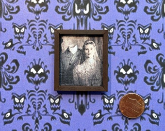 Constance Hatchaway Miniature Canvas Print: Haunted Mansion Dollhouse Decor
