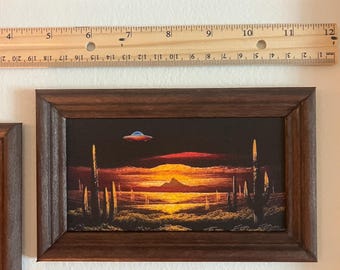 Vintage Large Velvet Painting Unknown Artist Automnale Colors