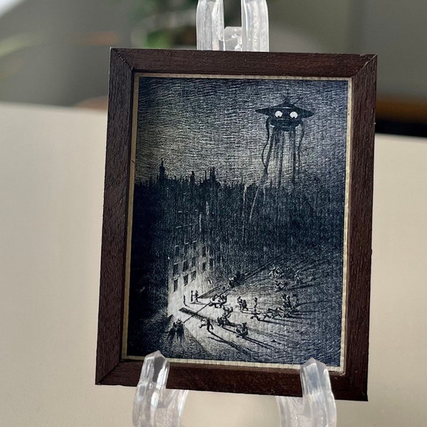 Henrique Alvim Corrêa’s Illustrations for The War of the Worlds alien miniature picture replica vintage dollhouse or home decor retro