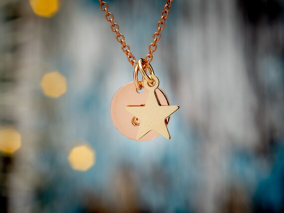 Rose Gold Personalised Disc Pendant 