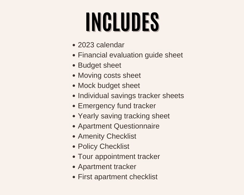 Movingout Checklist Guide Apartment Checklist Etsy