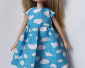 Handgemachte Kleid mit Wolken-Thema, passend für 18,5 cm Doll Like Lottie.