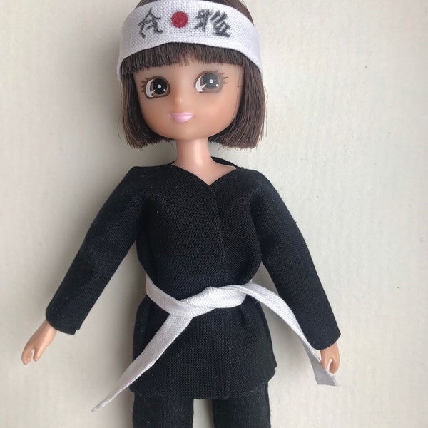 Handmade 4 Piece karate/Taekwondo.  Fits 7.5 Inches (18cm)Doll Like lottie