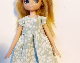 Handmade “floral”Dress, Fits 7.5 Inches/18.5cm Doll Like lottie.