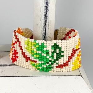 Turning Autumn Leaves Loom Beaded Bracelet