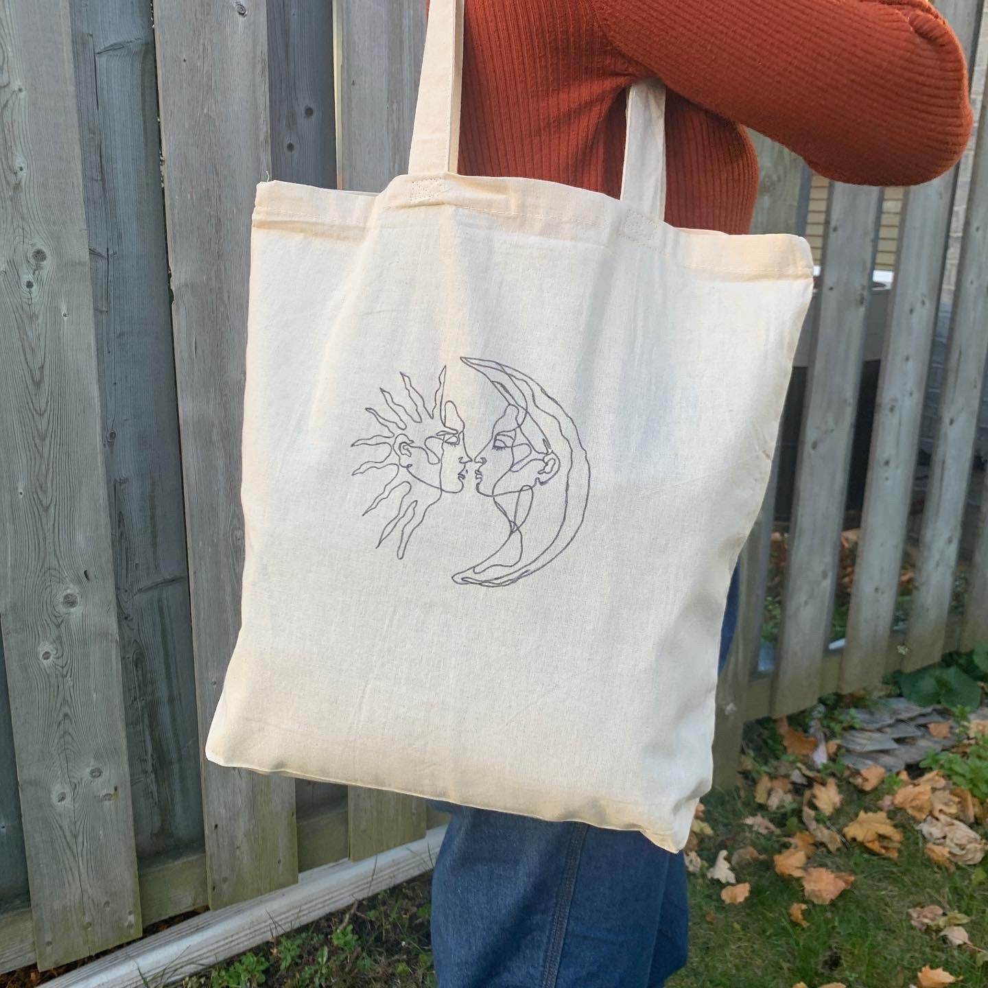 The Sun and Her Moon 100% Cotton Tote Bag Permanent Vinyl - Etsy Canada