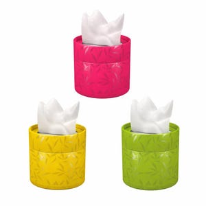 White Facial Tissue Round Colored Box 3 Ply 40 Tissues