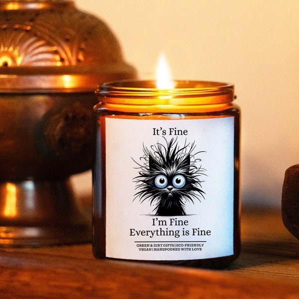 Everything is Fine Gift Box -9oz Candle -Self Care Gift Box, Care Package For Her, Get Well Soon, Funny Gift,Mental Health Gift,Funny Candle