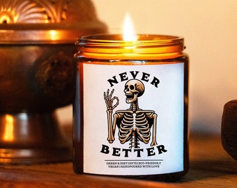 Never Better Self Care gift box -9oz Candle -Self Care Gift Box, Care Package For Her, Gift Baskets for Women, Get Well Soon, Funny Gift