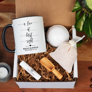 Engagement Gift Box - 11oz Coffee Mug - Spa Gift Box, Newly Engaged Gift, Couple Present, Couples Gift Box, Engaged Gifts, Gift For Bride