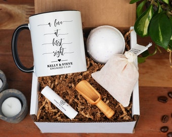 Engagement Gift Box - 11oz Coffee Mug - Spa Gift Box, Newly Engaged Gift, Couple Present, Couples Gift Box, Engaged Gifts, Gift For Bride