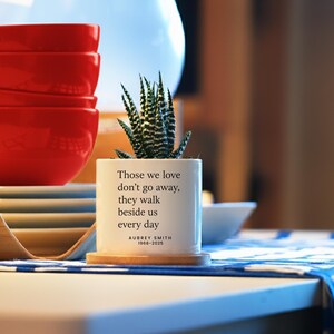 Grief Care Package - 3" White Pot w/ Tray - Personalized Memorial Planter, Death of Parent Gift, Loss of Mother Gift, Bereavement Gift image 8