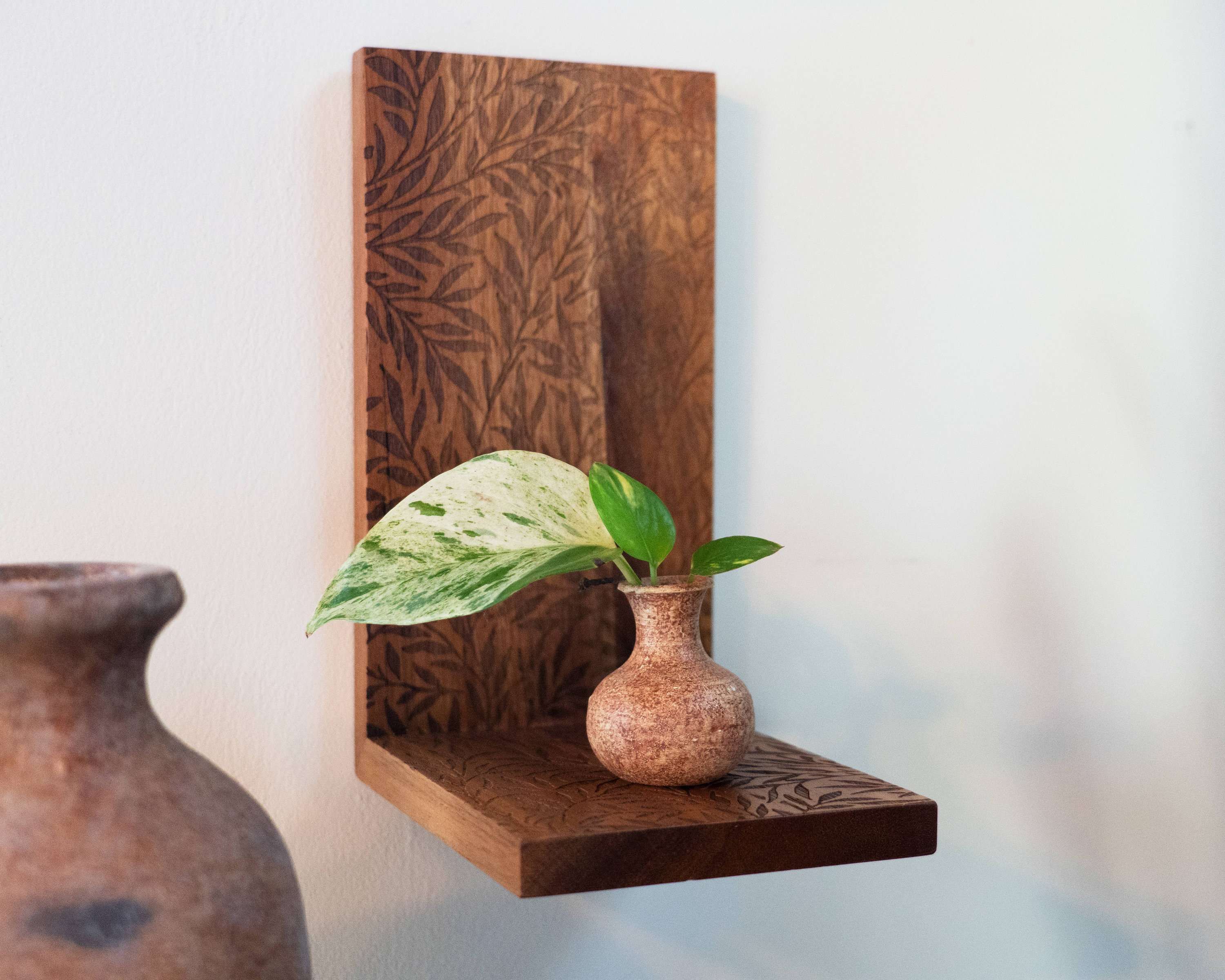 Wooden Plant Shelf Plant Hanger Plant Gift Wall Decor Etsy