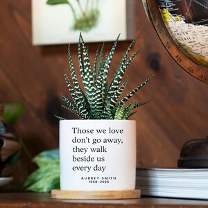 Grief Care Package - 3" White Pot w/ Tray - Personalized Memorial Planter, Death of Parent Gift, Loss of Mother Gift, Bereavement Gift image 6