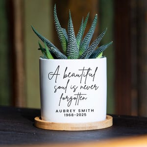 Grief Care Package - Personalized Memorial Planter, Celebration of Life - Gift for Grieving - Death of Parent Gift - Bereavement Gift