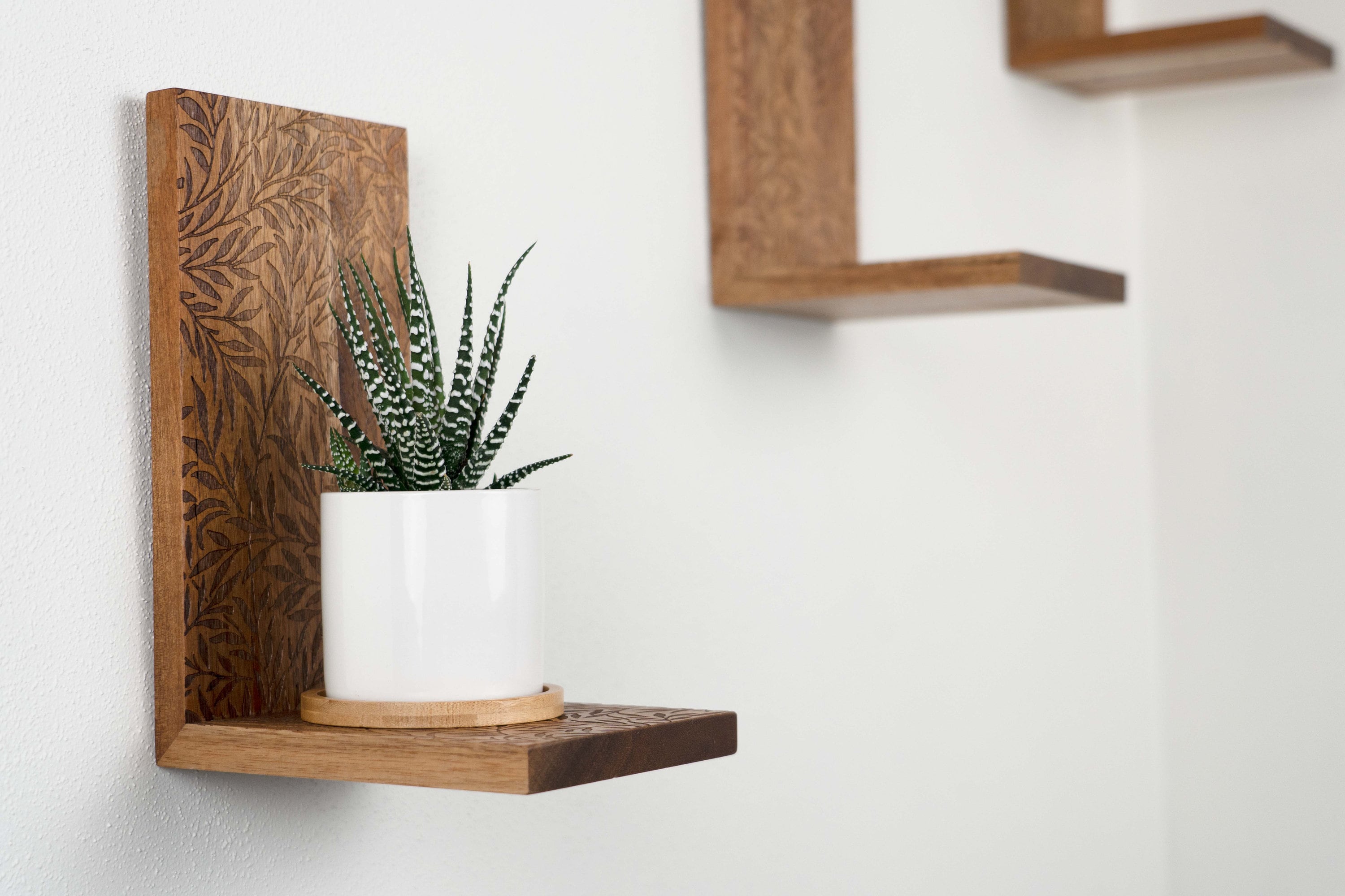 Wooden Plant Shelf Wall Decor Home Decor Floating Shelf - Etsy