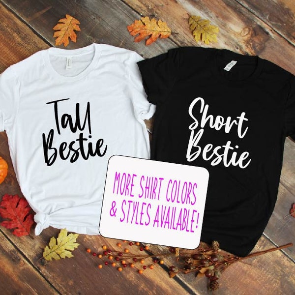 Tall Best Friend Middle Best Friend Short Best Friend T Shirt Etsy