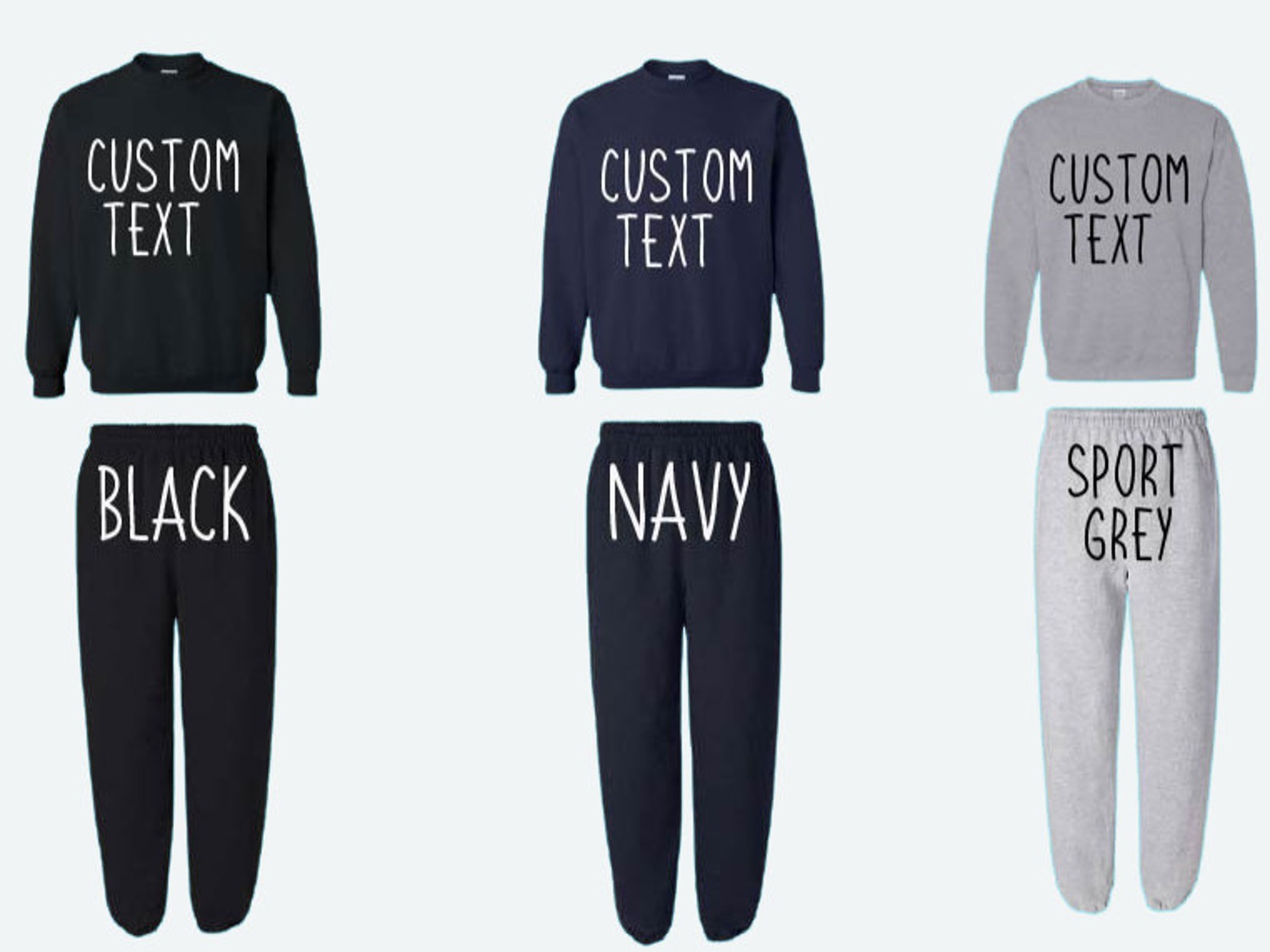 Custom matching sweat sets matching couple sweat sets | Etsy