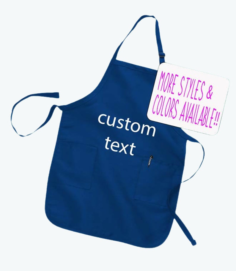 Custom Unisex Aprons Custom Aprons With Pockets Custom Apron Etsy