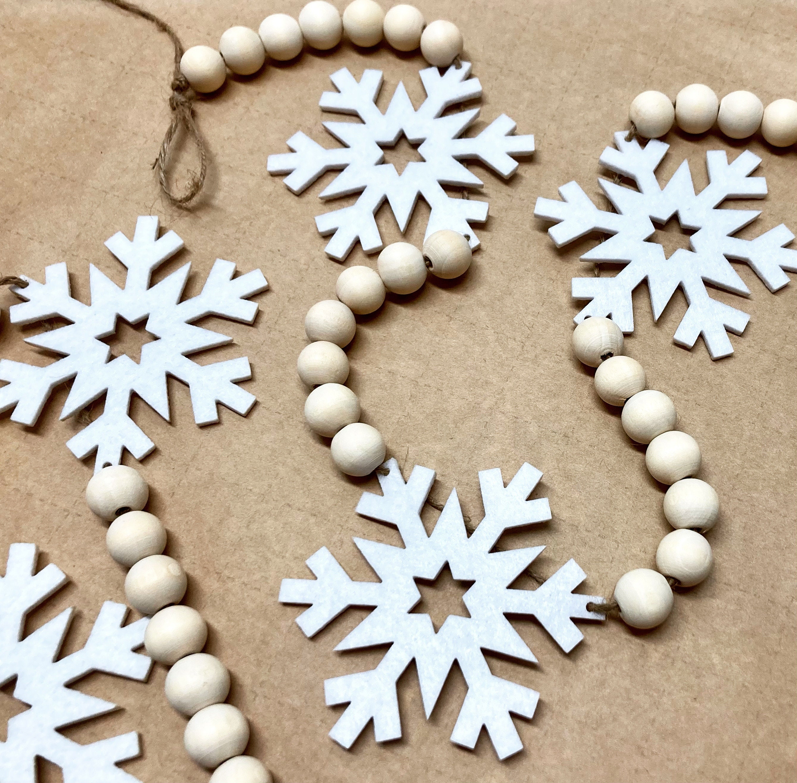 Winter White Felt Snowflakes Banner – Let's Have a Ball