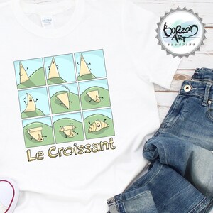 Le Croissant, Chef Shirts, Patisserie T-Shirt, Baker T-shirt, Cool Chef Shirts, Chef Gift, Pastry Chef T-shirt, Bakers Gift, Homebakers