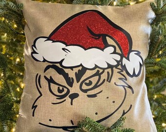 grinch naughty nice pillow cases