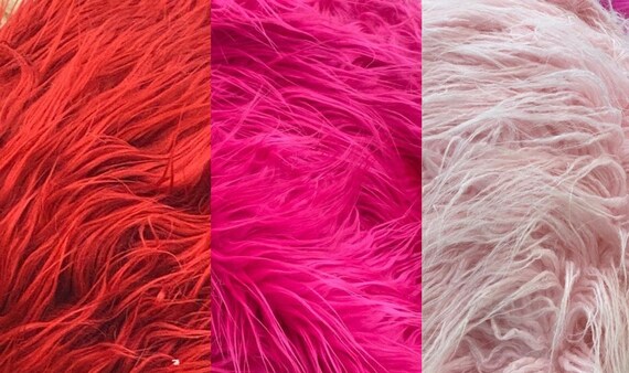 Mongolian Short Pile Soft Faux Fur Fabric Ivory main image 1