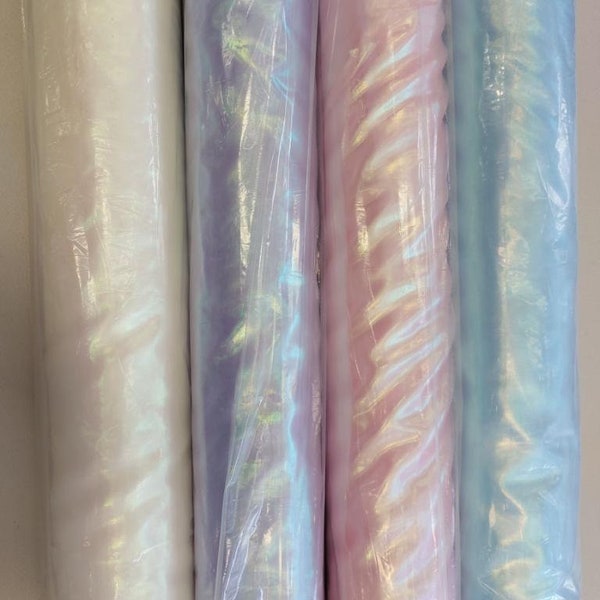 Iridescent Pearl Sheer Lame Fabric - 58" Wide- Sold by the Yard