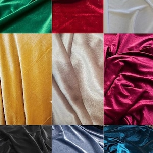 Tessuto elasticizzato in velluto e spandex, larghezza 58 pollici, elasticizzato in 4 direzioni