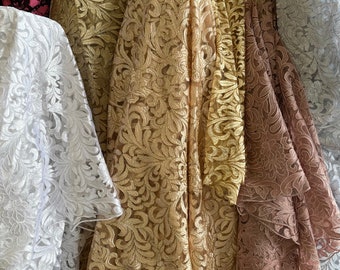 Embroidered Mesh Lace Fabric- 52/54&quot; Wide - Bridal/Evening Dress/Runner