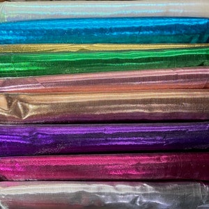 Metallic Tissue Lame Fabric - 58&quot; Wide