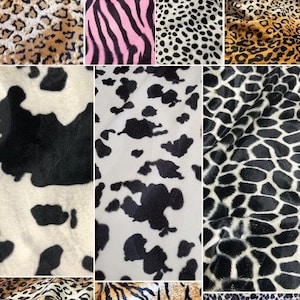 Assorted Animal Print Velboa Fabric 58&quot; Wide