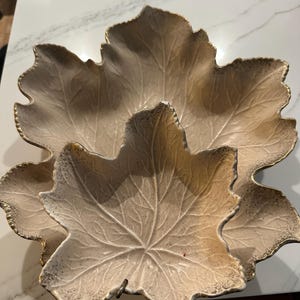 Vintage California serveware two part leaf