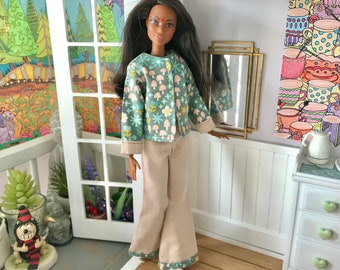 Cotton Jacket and Trousers for Sindy 10-12” Fashion Dolls, Toadstools