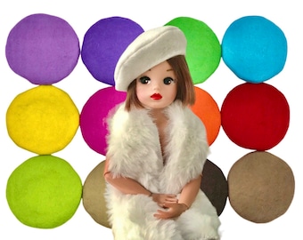 Felt Beret Hat for Sindy, Tressy Fashion dolls, various colours