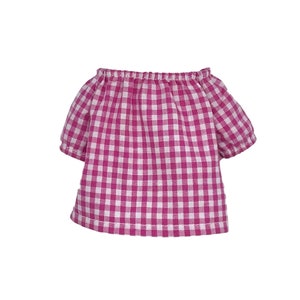 Loose Fit Blouse Top for Sindy 10-12 Fashion Dolls, Gingham image 7