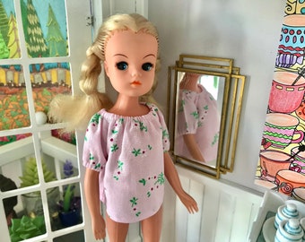Floral Blouse Top for Sindy 10-12" Fashion Dolls, Pink