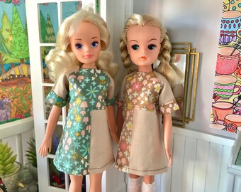 Cotton Dress for Sindy 10-12” Fashion Dolls, Toadstools