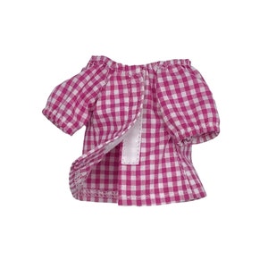 Loose Fit Blouse Top for Sindy 10-12 Fashion Dolls, Gingham image 8