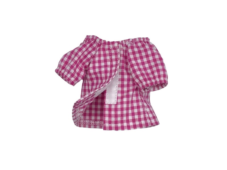 Loose Fit Blouse Top for Sindy 10-12 Fashion Dolls, Gingham image 8