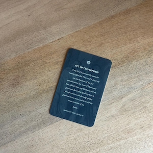 Act of Contrition - Catholic Prayer - Wallet Card - Repentance Prayer - Catholic Devotion - Confession Gift
