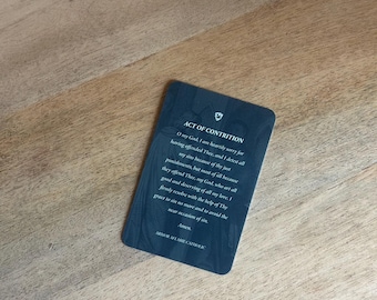 Act of Contrition Prayer Card – Catholic Repentance Gift
