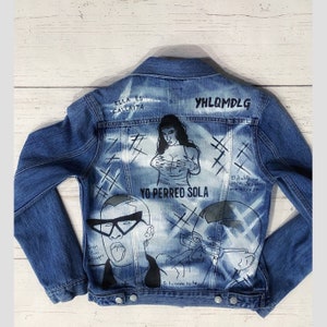 BadBunny, ConejoMalo, YoPerreoSola,  HandPaintedJackets, DenimJackets, CustomJacket, ArtonDenim,