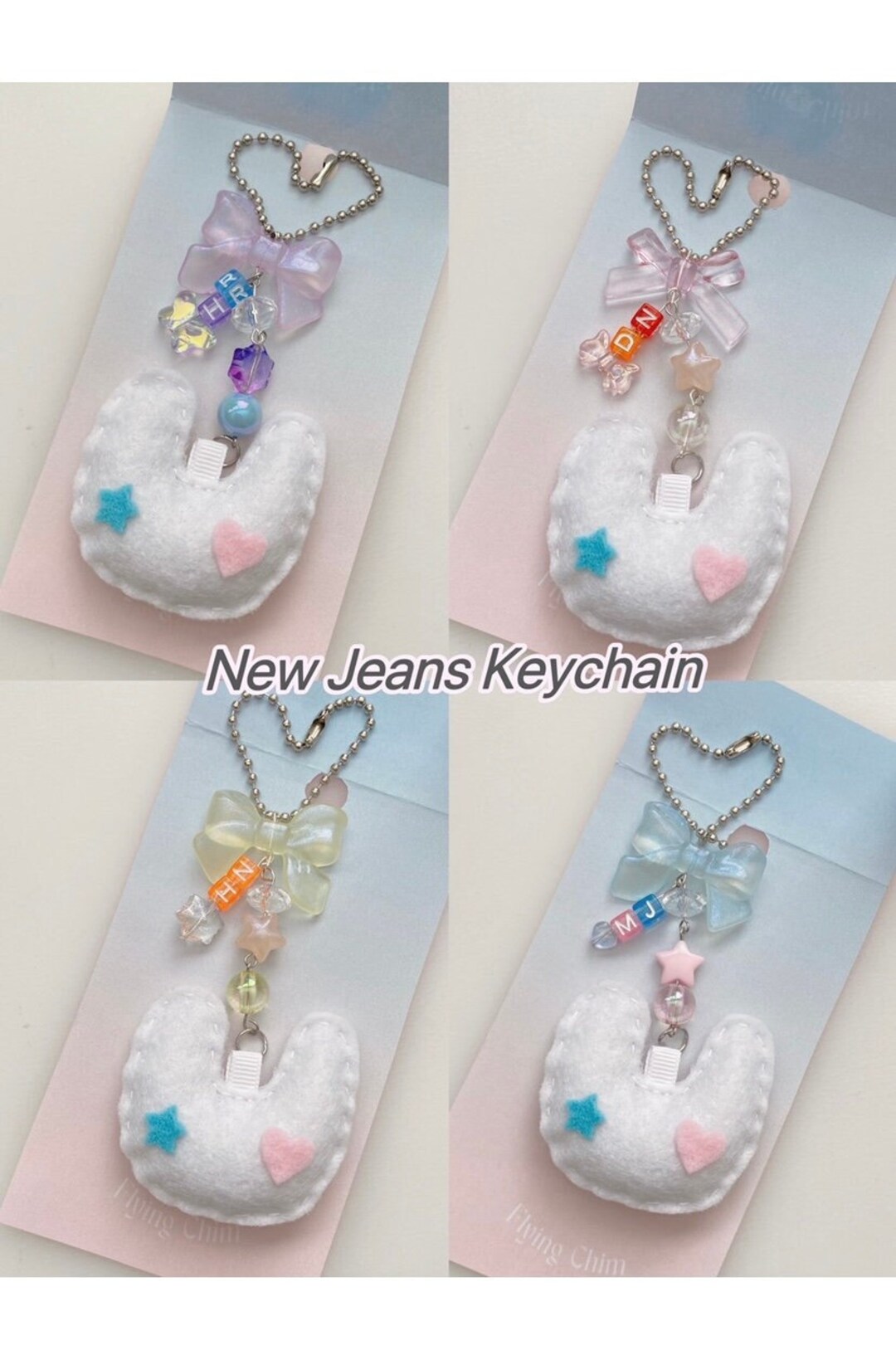 Rhinestone Perfume Bow Keychain Fairy Core Cute Key Ring Purse Bag